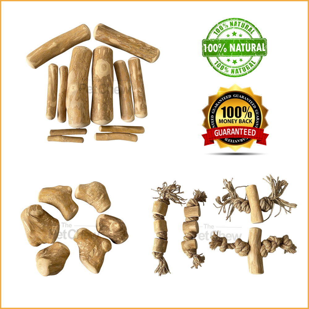 coffee wood chew dog toy